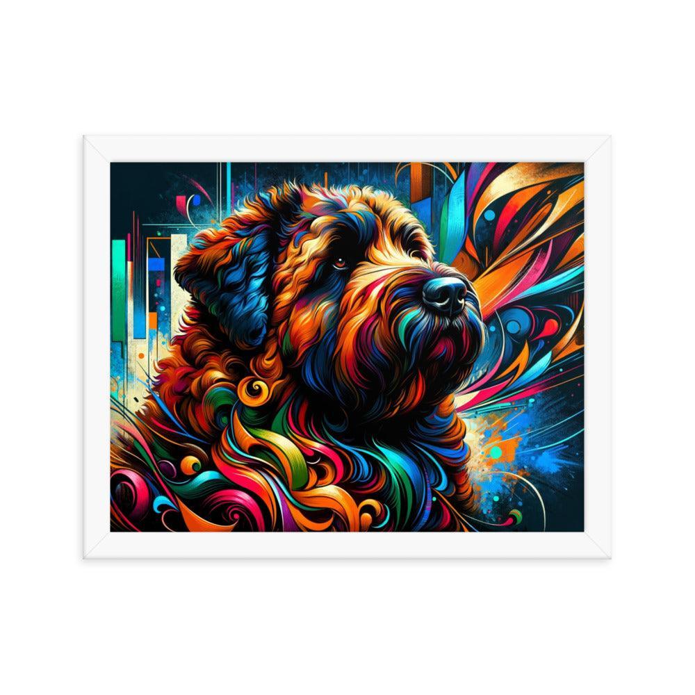 Bouvier des Flandres Vivid Whirlpool Art Framed Poster - Oh Posters