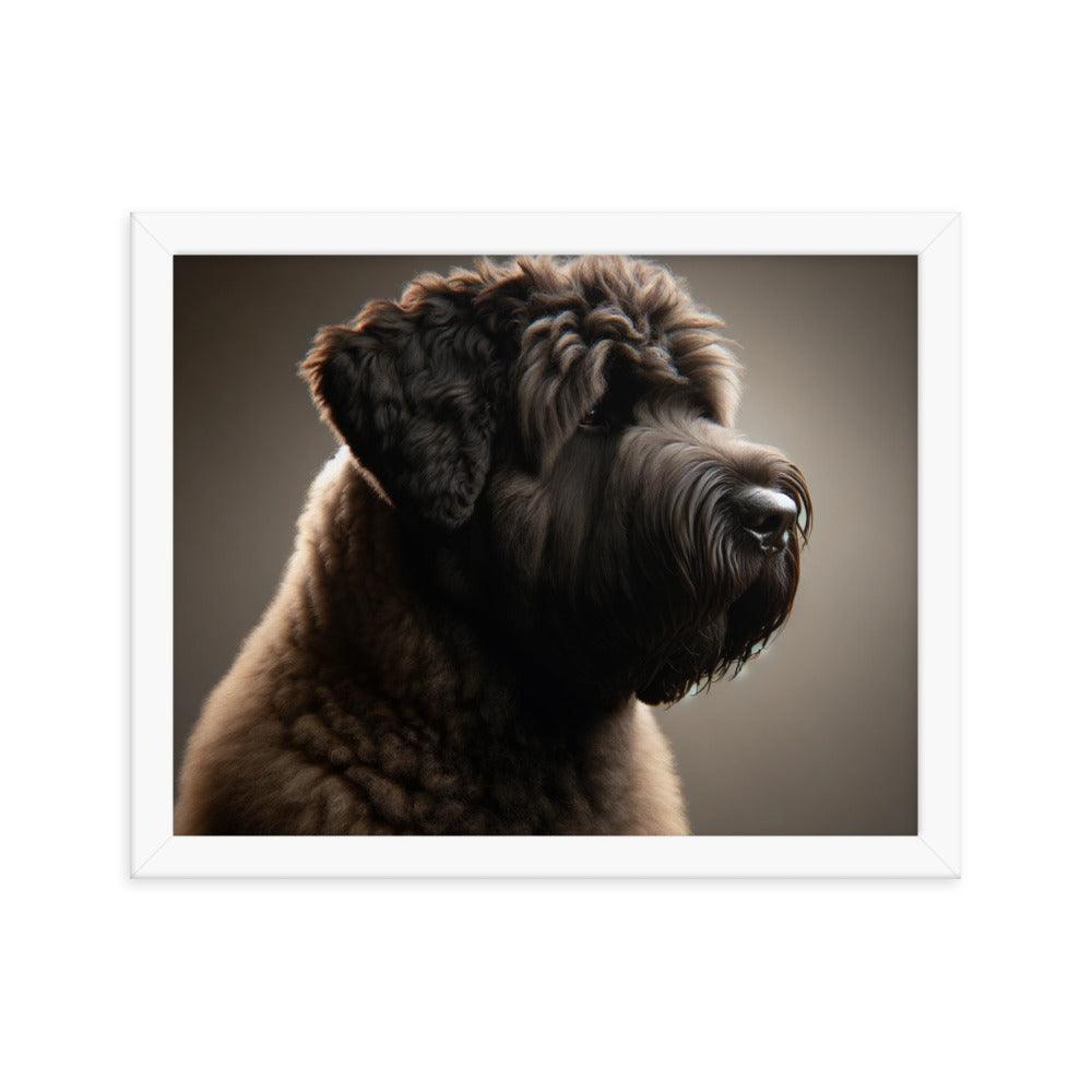 Bouvier Des Flandres Dog Portrait Elegant Framed Poster - Oh Posters