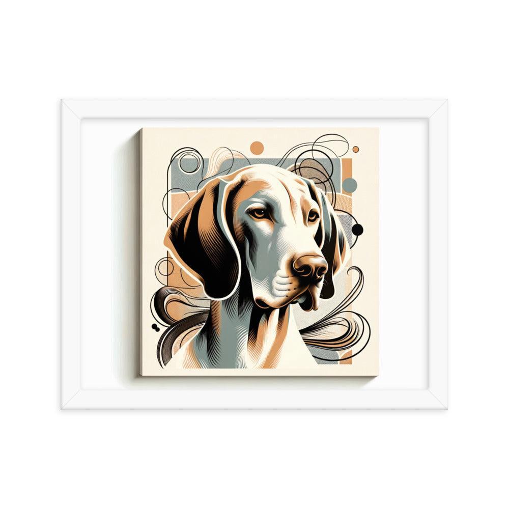 Chic Bracco Italiano Art Deco Inspired Design Framed Poster - Oh Posters