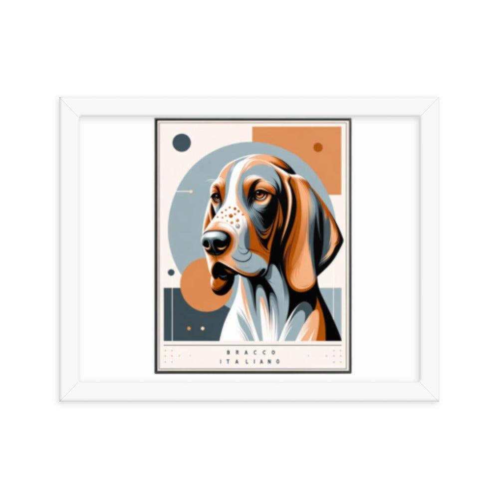 Chic Bracco Italiano Modern Art Framed Poster - Oh Posters