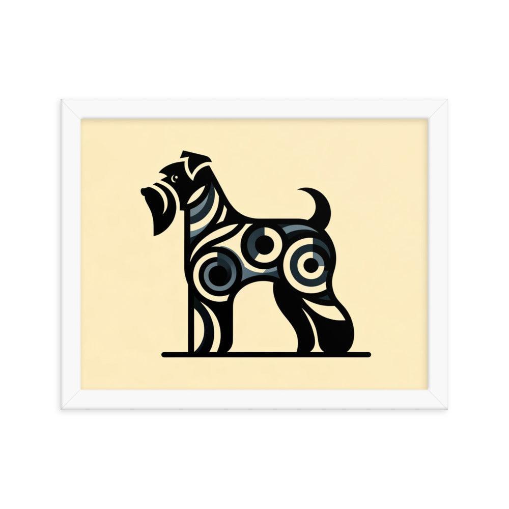 Cesky Terrier Modern Simple Forms and Minimalist Art Framed Poster - Oh Posters