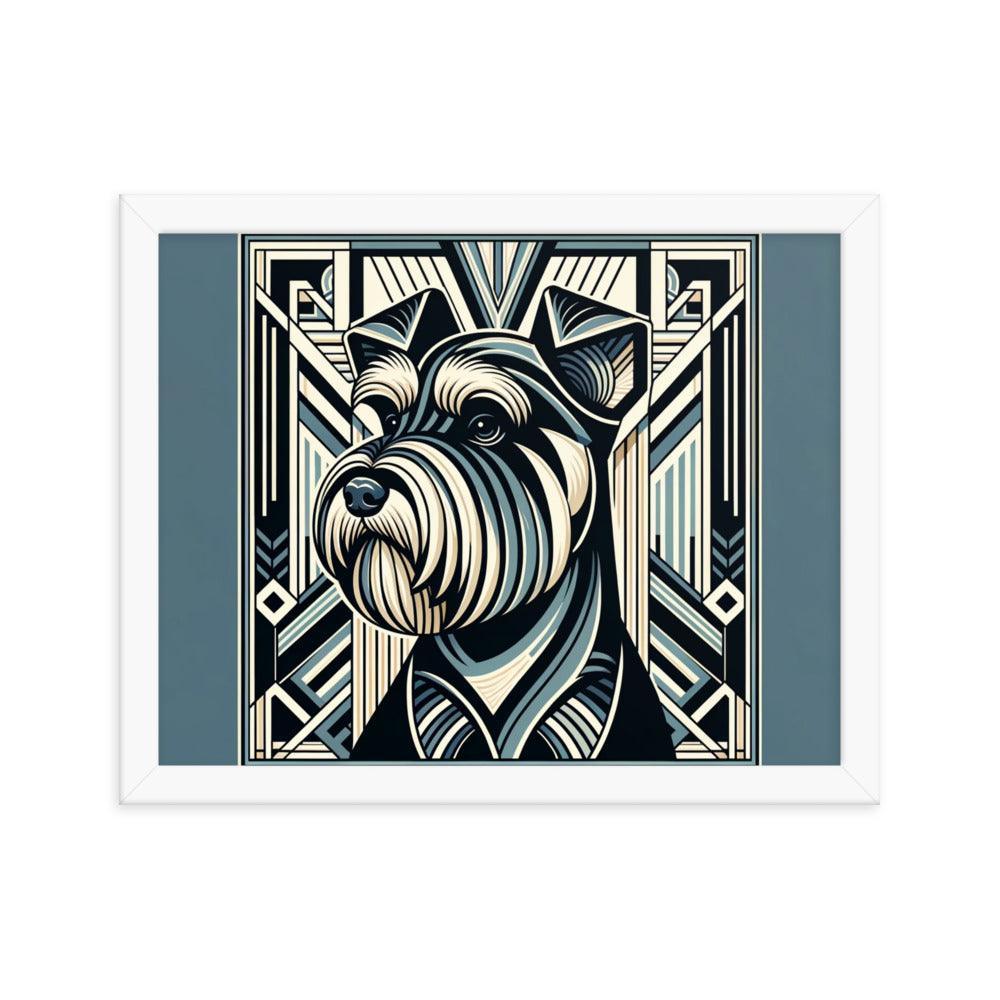 Cesky Terrier Art Deco Style Framed Poster - Oh Posters