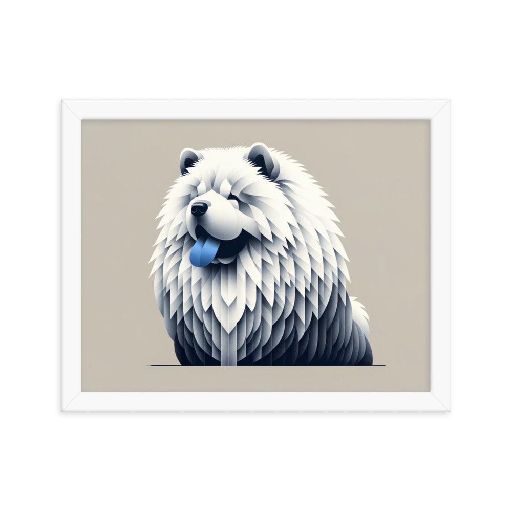 Chow Chow Modern Geometric Art Framed Poster - Oh Posters