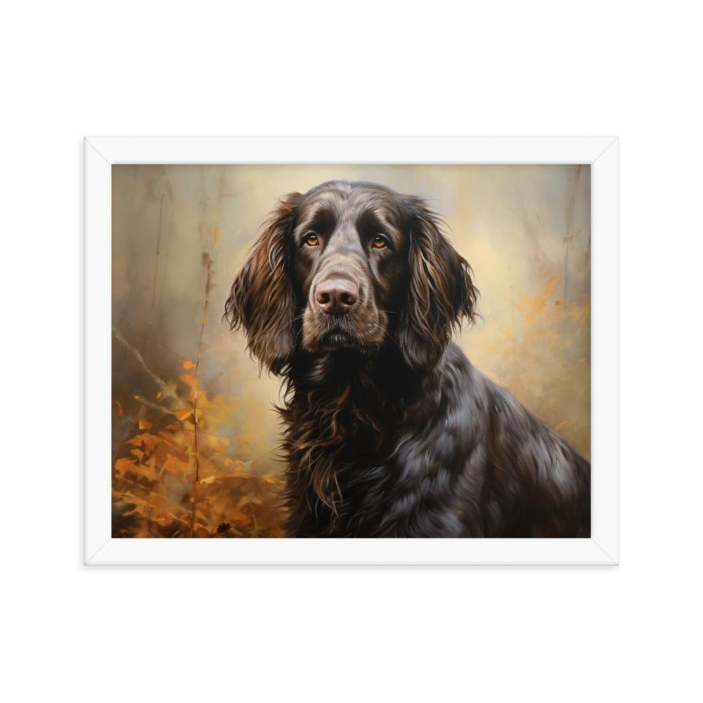 German Longhaired Pointer Majestic Stance Portrait Framed Poster - Oh Posters