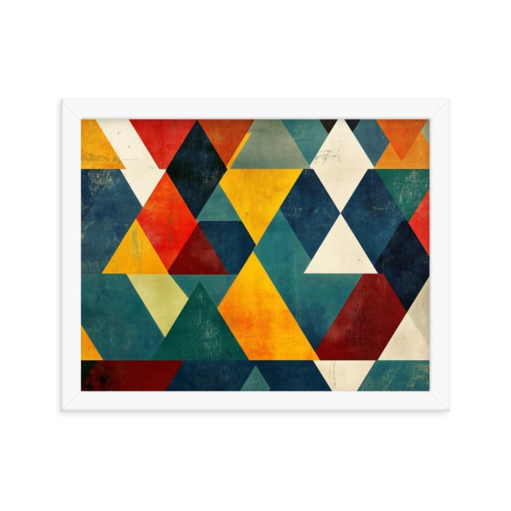 Colorful Geometric Art Pattern for Modern Style Enthusiasts Framed Poster - Oh Posters