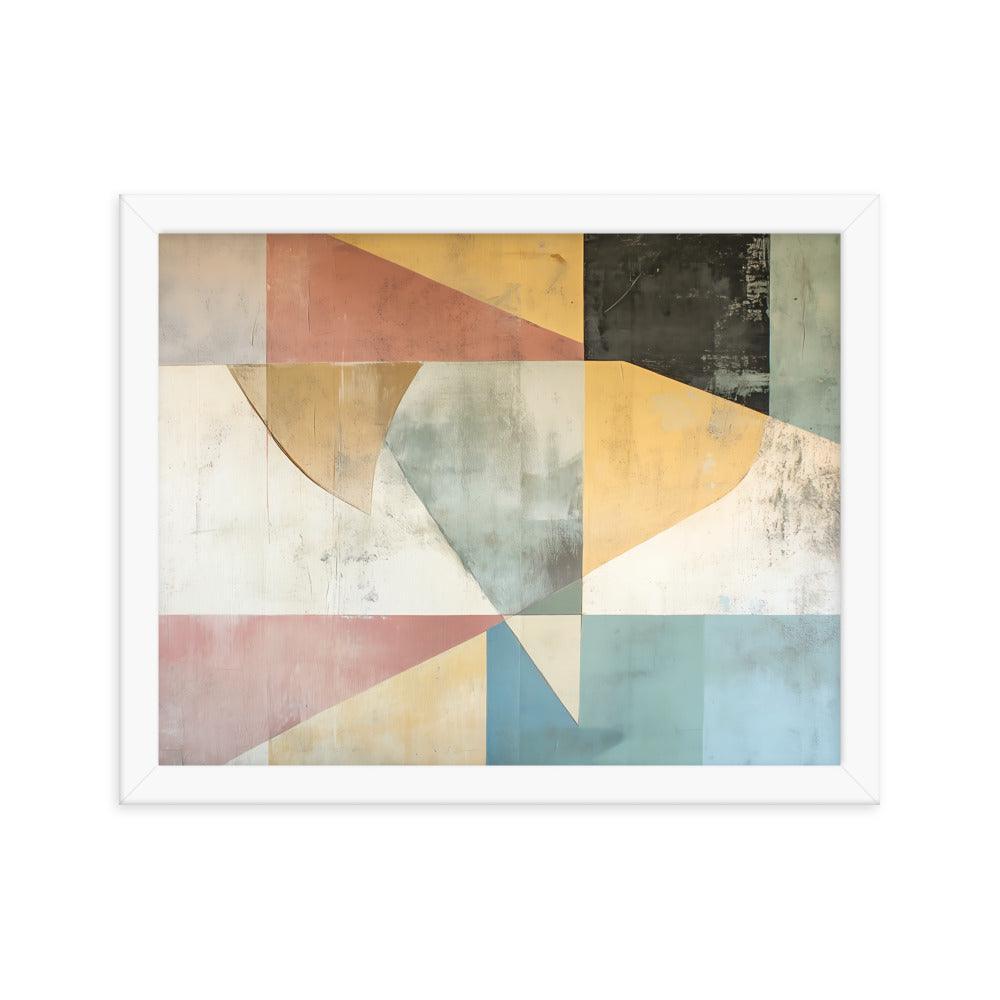 Geometric Art Abstract Shapes and Colors Blend for Modern Aesthetic Framed Poster - Oh Posters