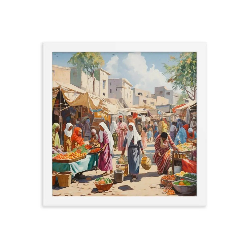 Egyptian Street Market Painting Framed Poster - Oh Posters