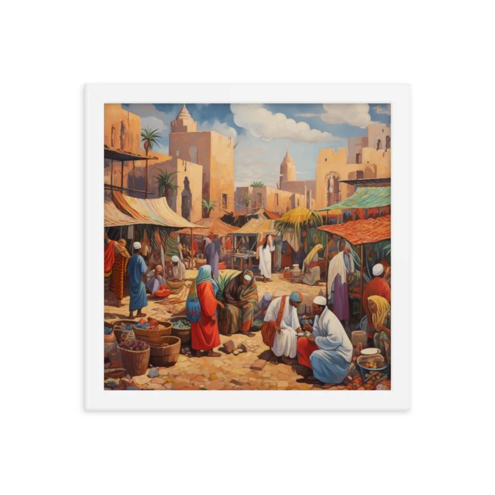 Egyptian Street Market Painting Framed Poster - Oh Posters