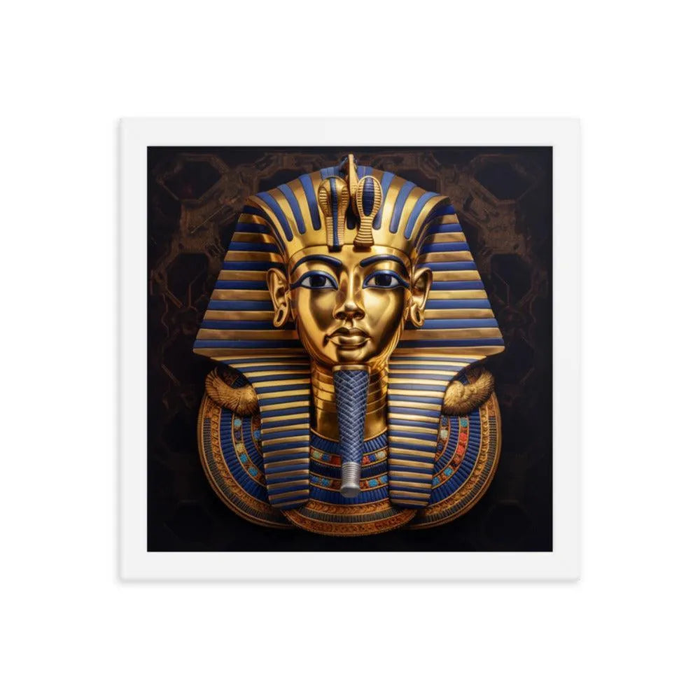 Pharaoh Tutankhamun Mask Ancient Egypt Framed Poster - Oh Posters