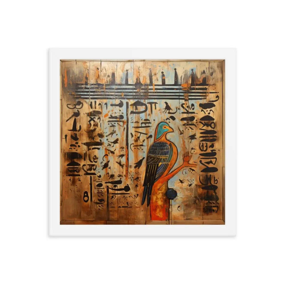 Hieroglyphic Calligraphy Ancient Egypt Framed Poster - Oh Posters