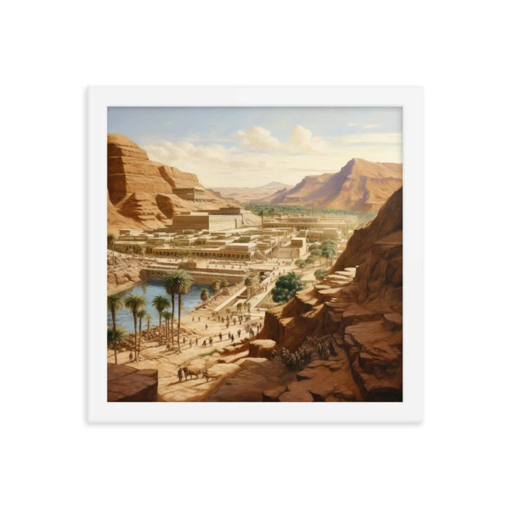 The Valley of the Kings Ancient Egypt Landmark Painting Framed Poster - Oh Posters