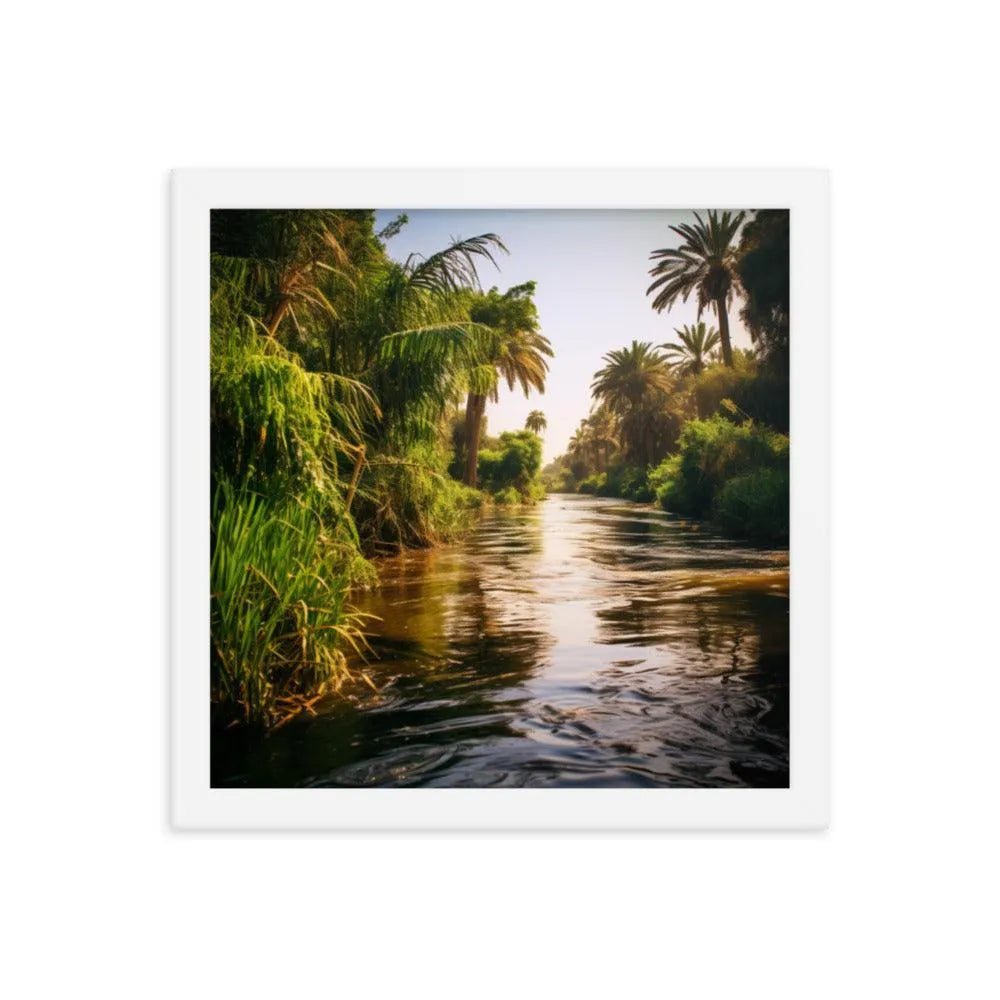 River Nile Delta Egypt Natural Framed Poster - Oh Posters