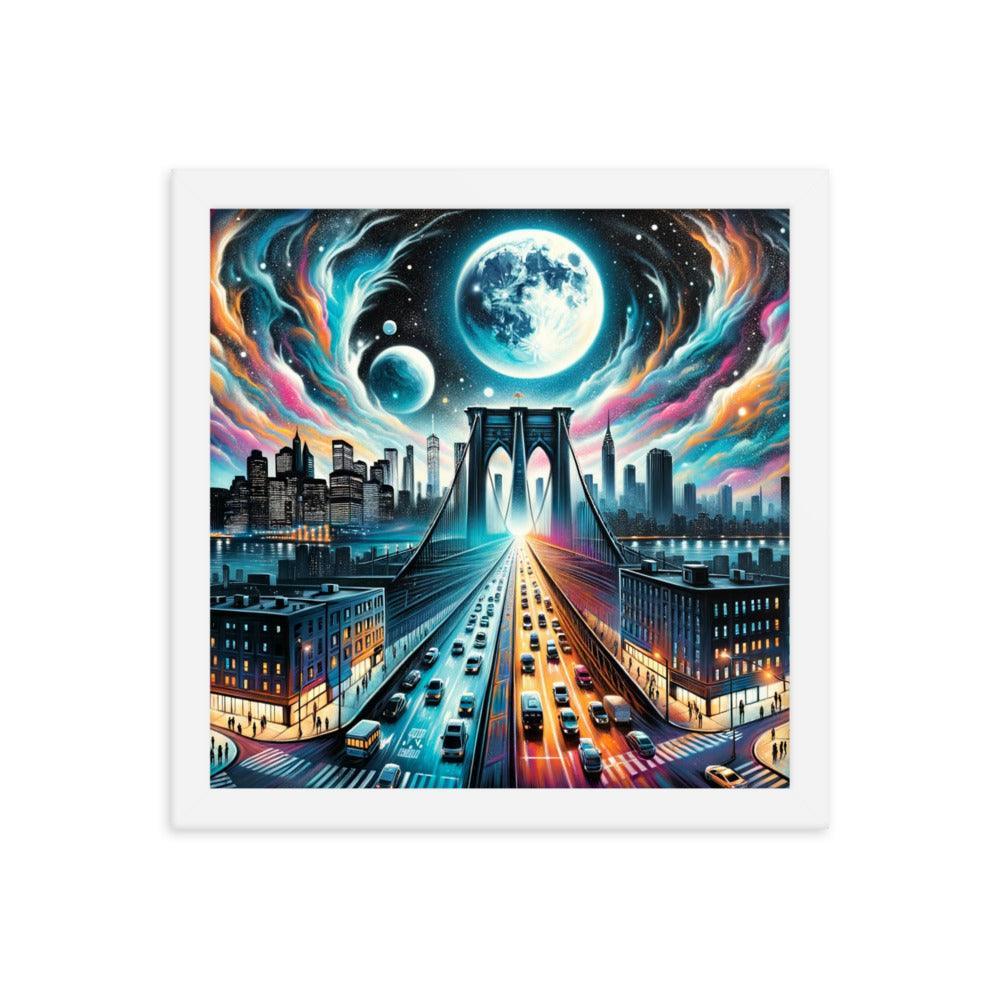 Cosmic Bridge Urban Spray Paint Art Framed Poster - Oh Posters