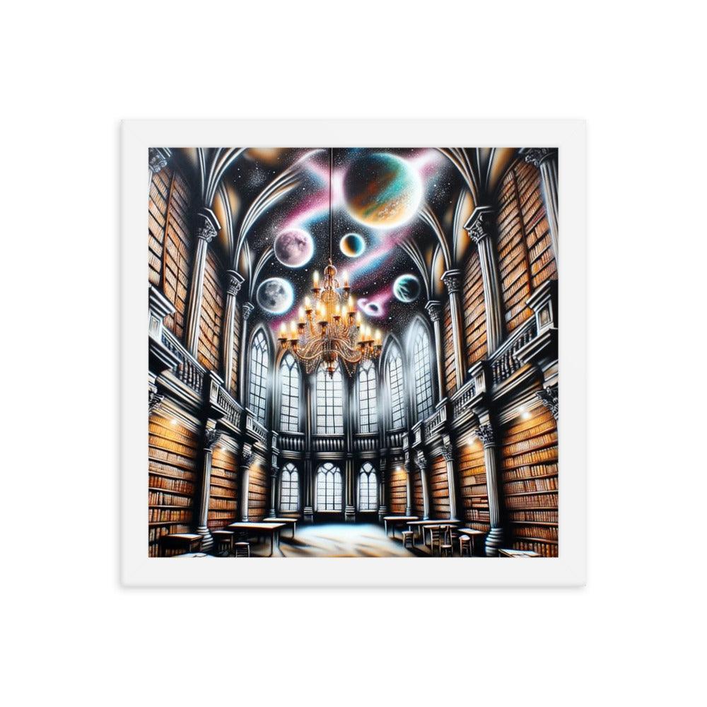 Cosmic Library Graffiti Spray Paint Art Framed Poster - Oh Posters