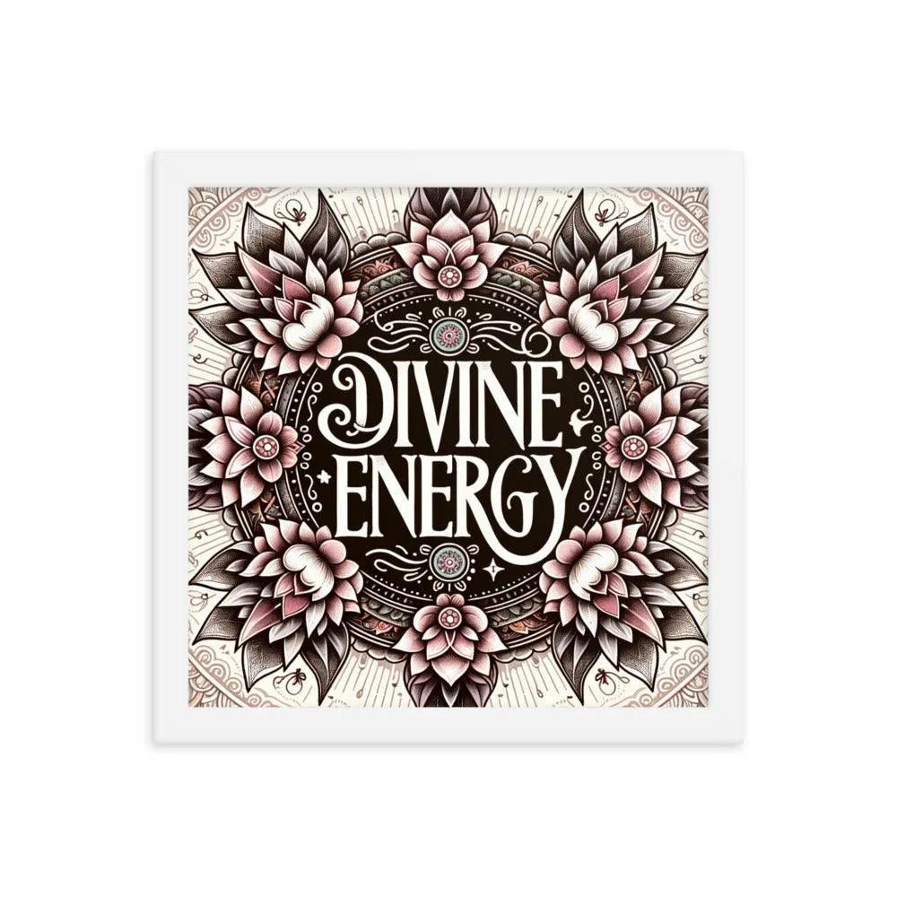 Divine Energy Hindu Typography Art Framed Poster - Oh Posters