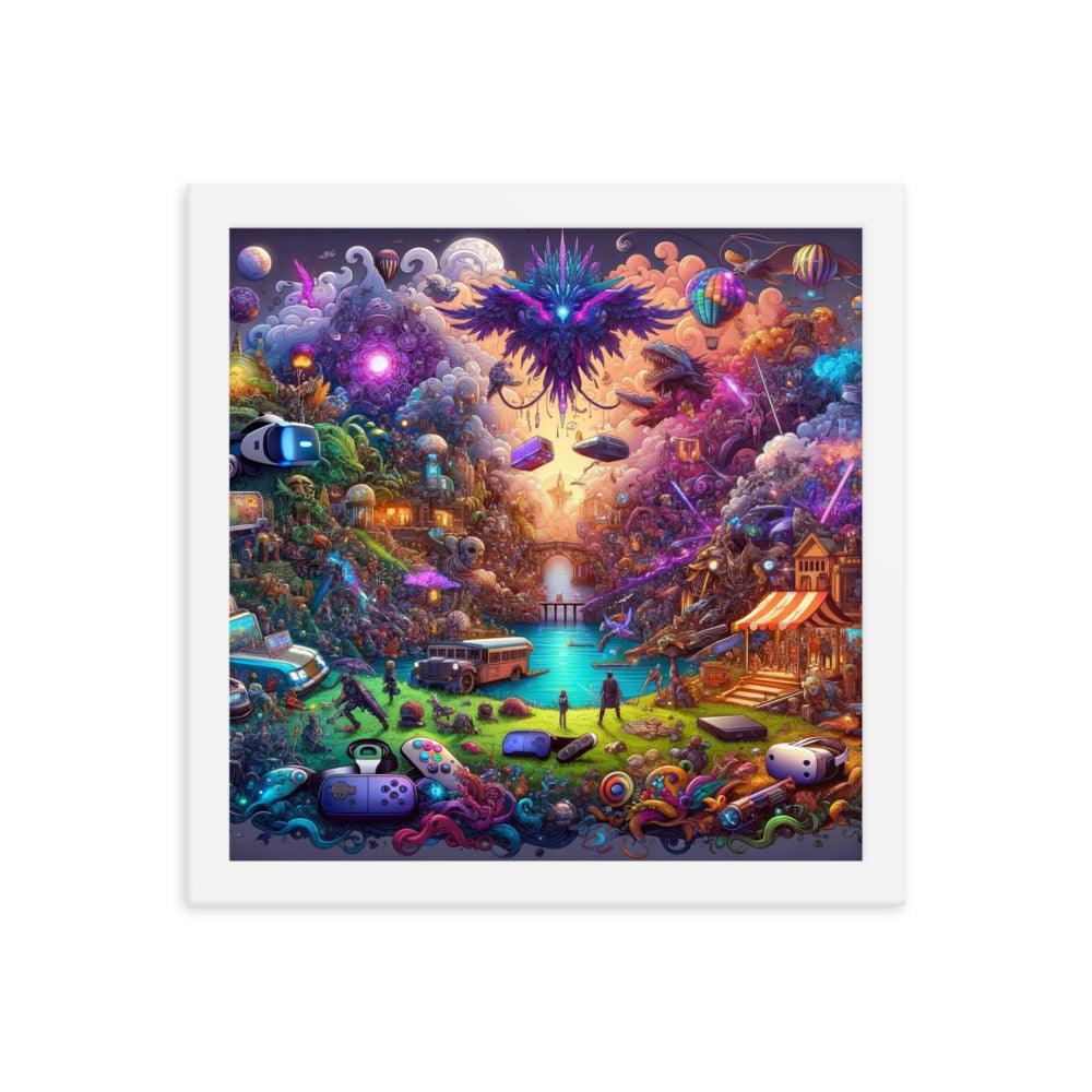 Fantasy Gaming World Epic Adventure Digital Art Framed Poster - Oh Posters