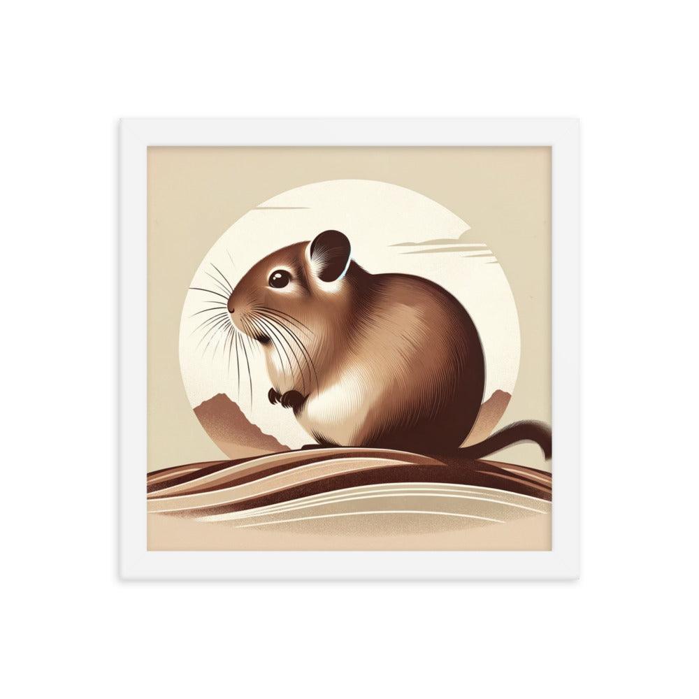 Degu Sand Dunes Simplistic Art Framed Poster - Oh Posters