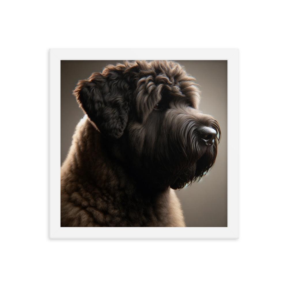 Bouvier Des Flandres Dog Portrait Elegant Framed Poster - Oh Posters