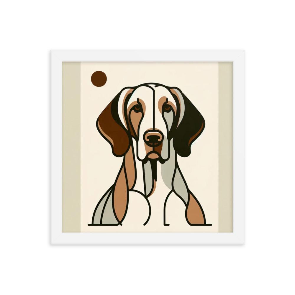 Bracco Italiano Dog Stylized Lines Art Framed Poster - Oh Posters