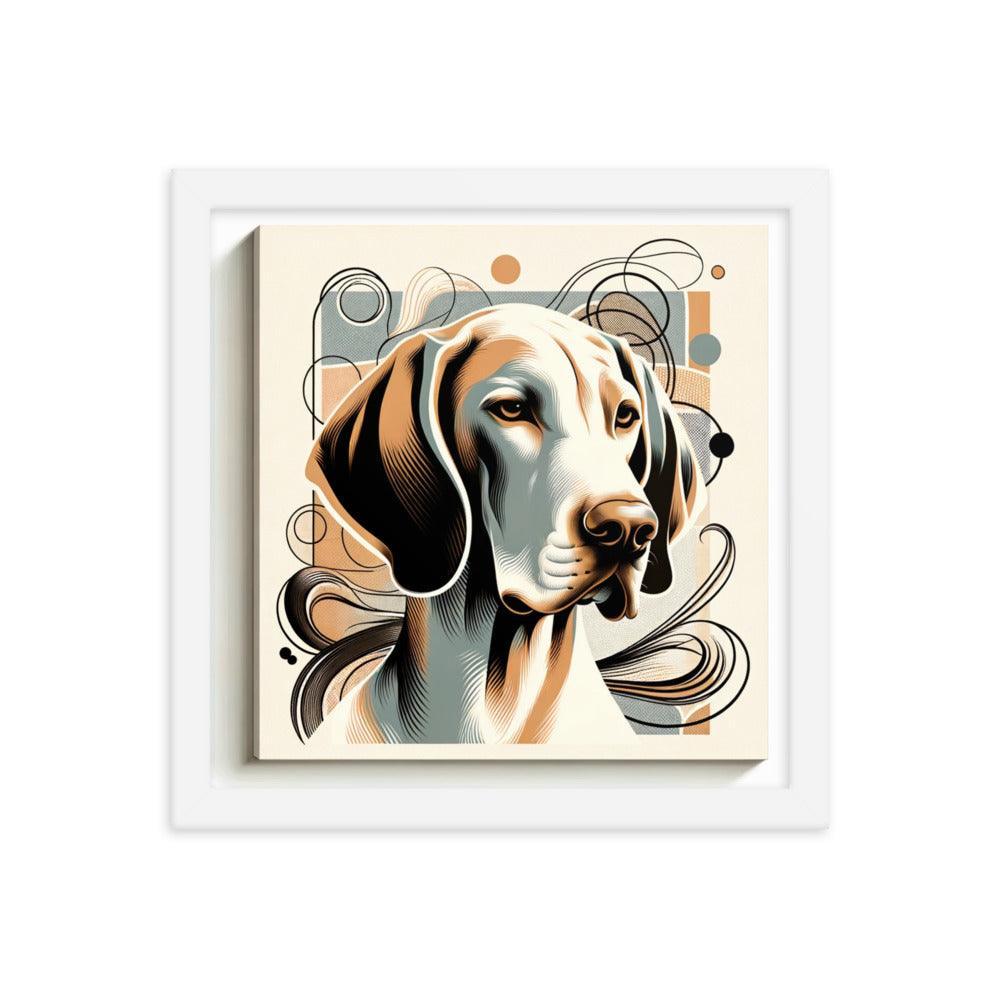 Chic Bracco Italiano Art Deco Inspired Design Framed Poster - Oh Posters