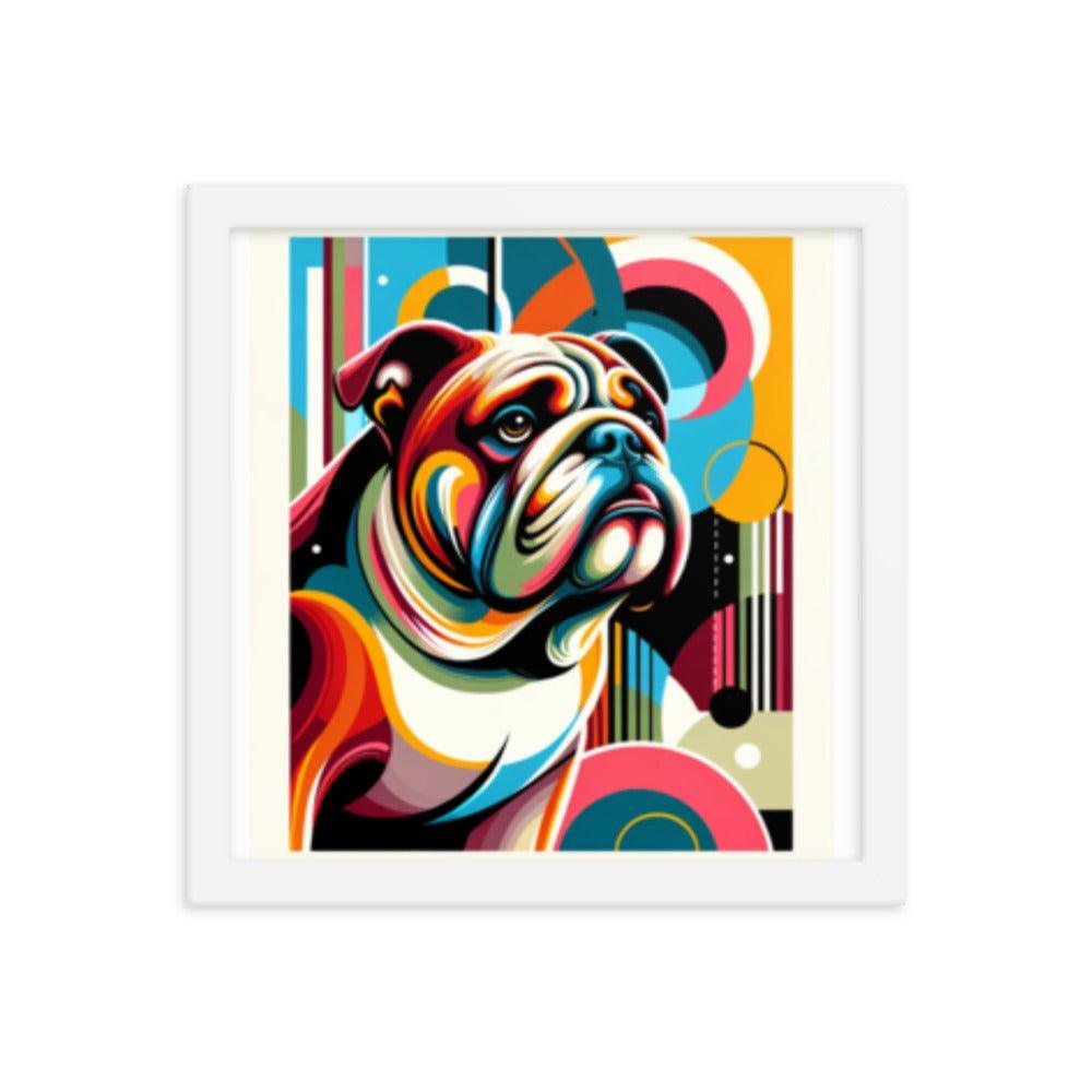 English Bulldog Retro Pop Art Style Framed Poster - Oh Posters