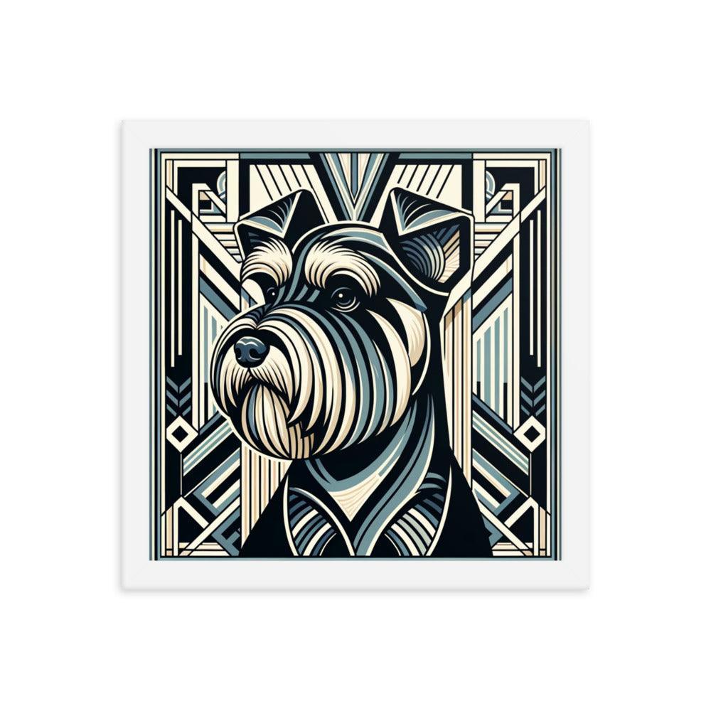 Cesky Terrier Art Deco Style Framed Poster - Oh Posters