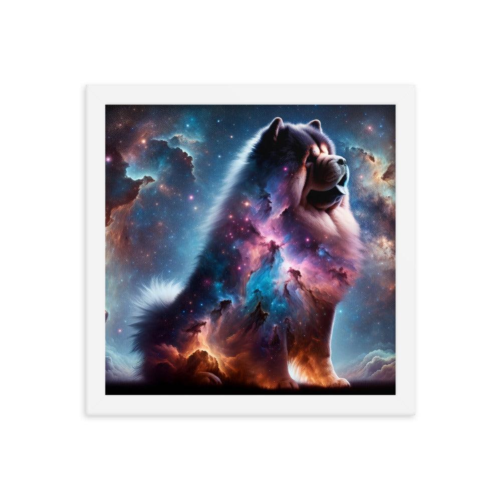 Chow Chow Cosmic Art Ethereal Stars and Nebulae Integration Framed Poster - Oh Posters