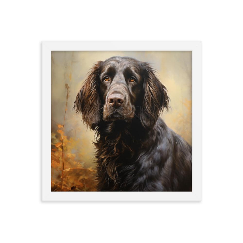 German Longhaired Pointer Majestic Stance Portrait Framed Poster - Oh Posters