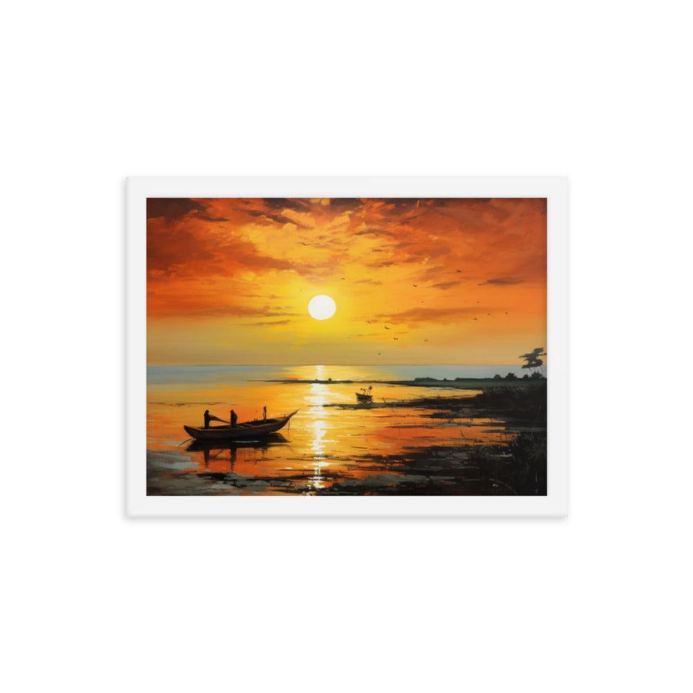 Cape Verde African Beach Sunset Realistic Framed Poster - Oh Posters