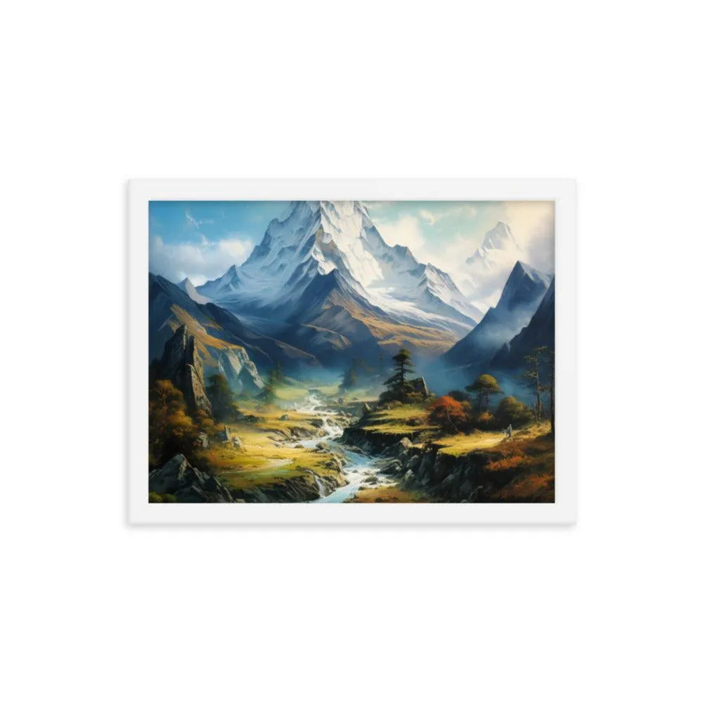 Himalayas Mountain Snow Landmark Framed Poster - Oh Posters