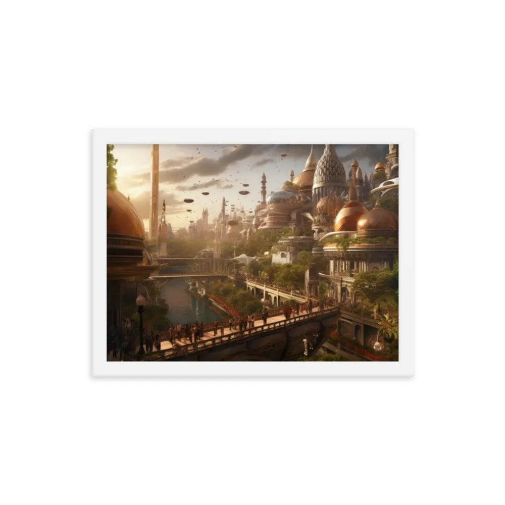 Futuristic Indian City Framed Poster - Oh Posters