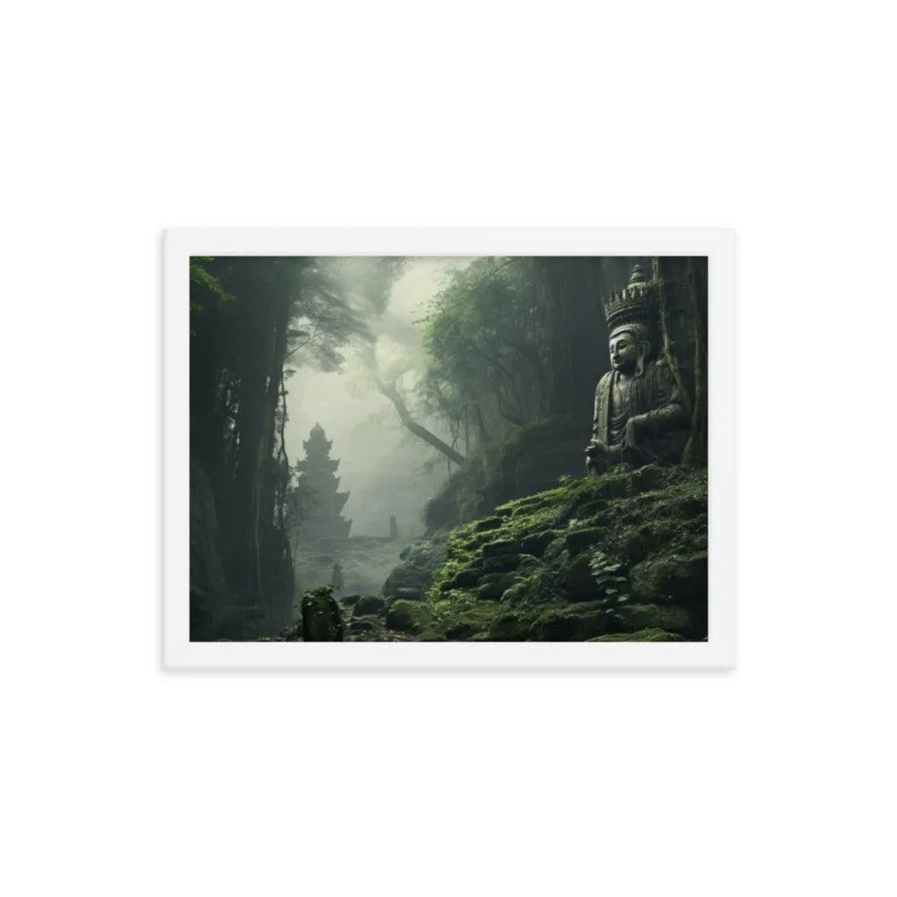 India Zen Forest Buddhism Natural Framed Poster - Oh Posters