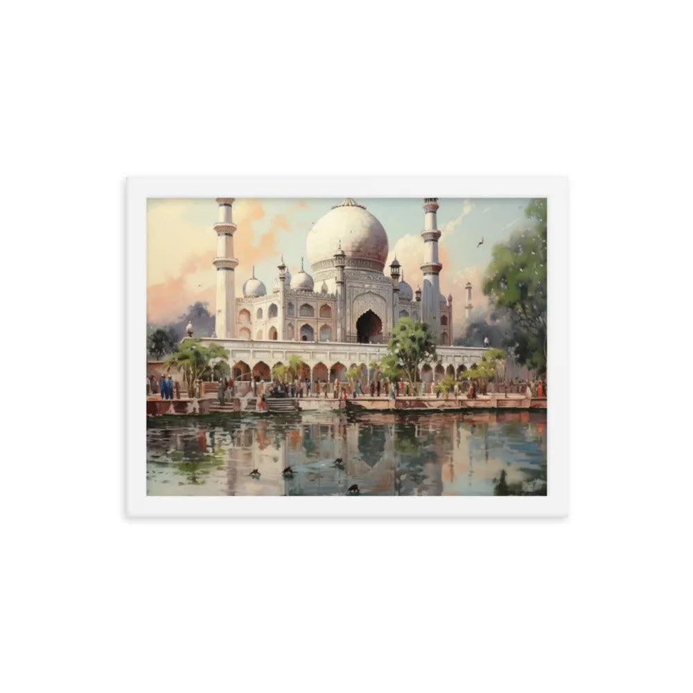 India Mosque Painting Framed Poster - Oh Posters