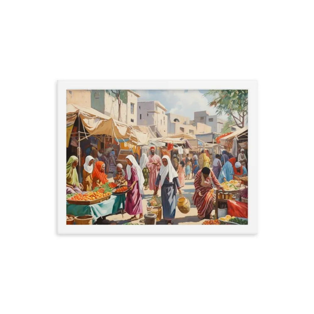 Egyptian Street Market Painting Framed Poster - Oh Posters