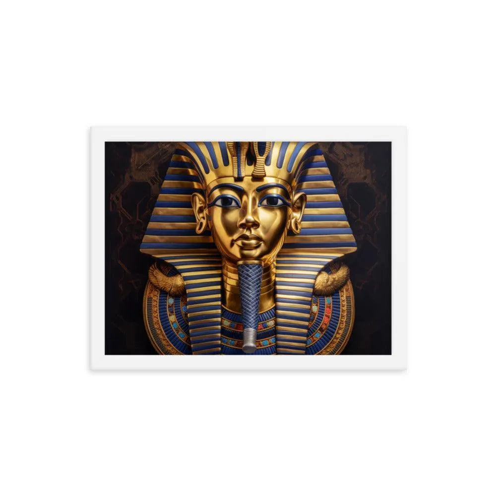 Pharaoh Tutankhamun Mask Ancient Egypt Framed Poster - Oh Posters