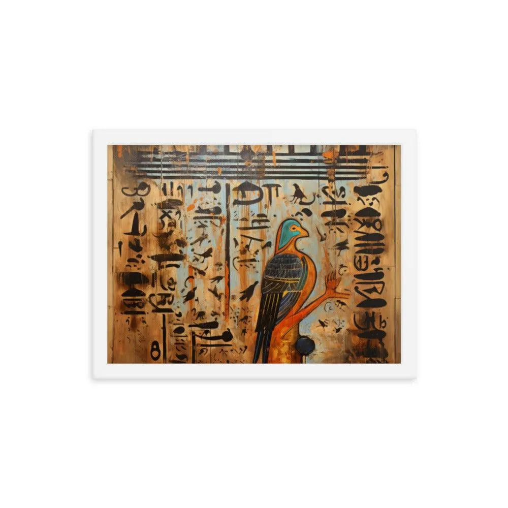 Hieroglyphic Calligraphy Ancient Egypt Framed Poster - Oh Posters