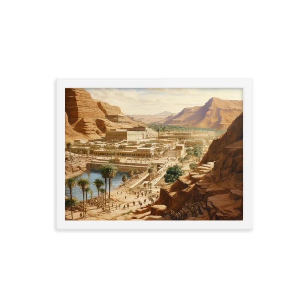 The Valley of the Kings Ancient Egypt Landmark Painting Framed Poster - Oh Posters