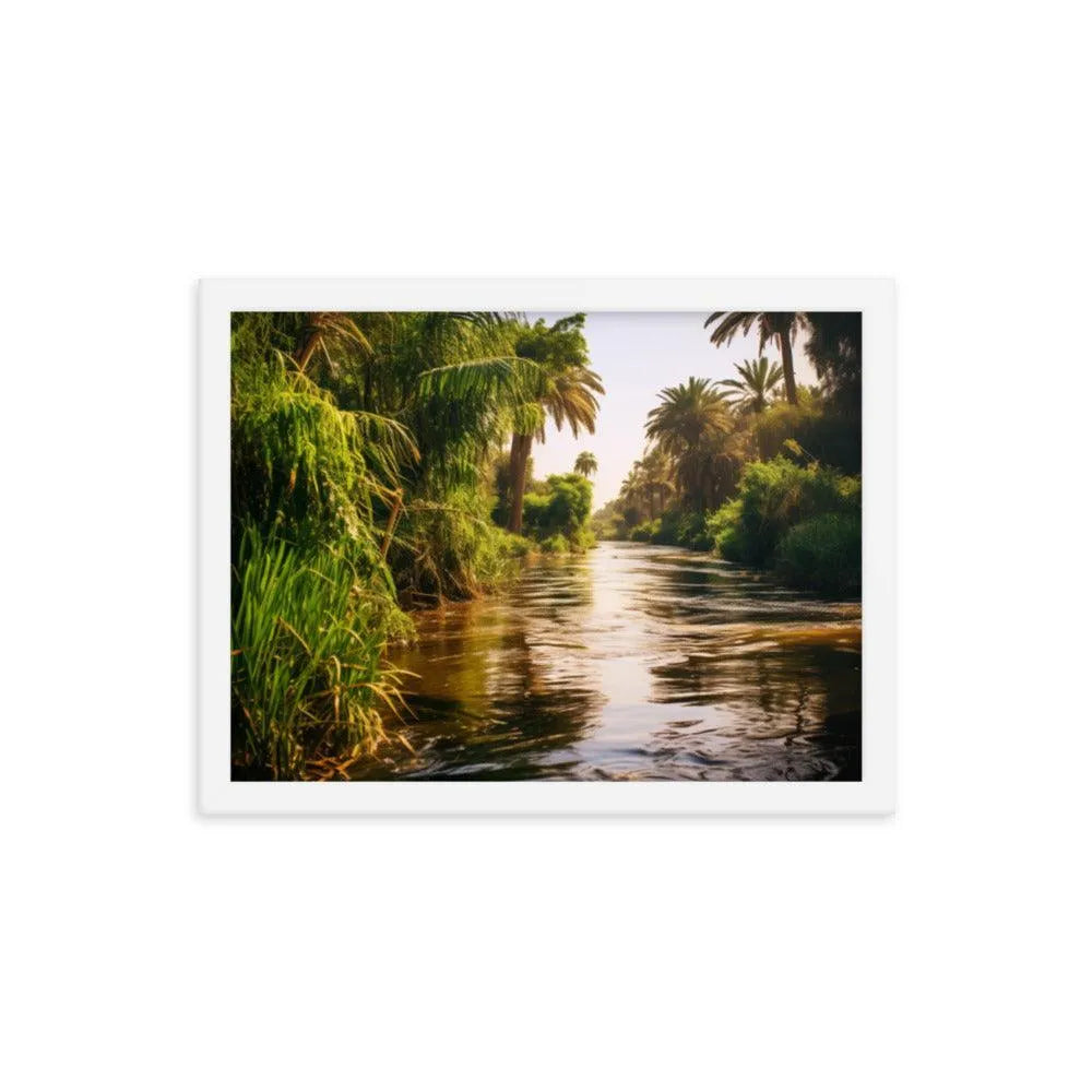 River Nile Delta Egypt Natural Framed Poster - Oh Posters