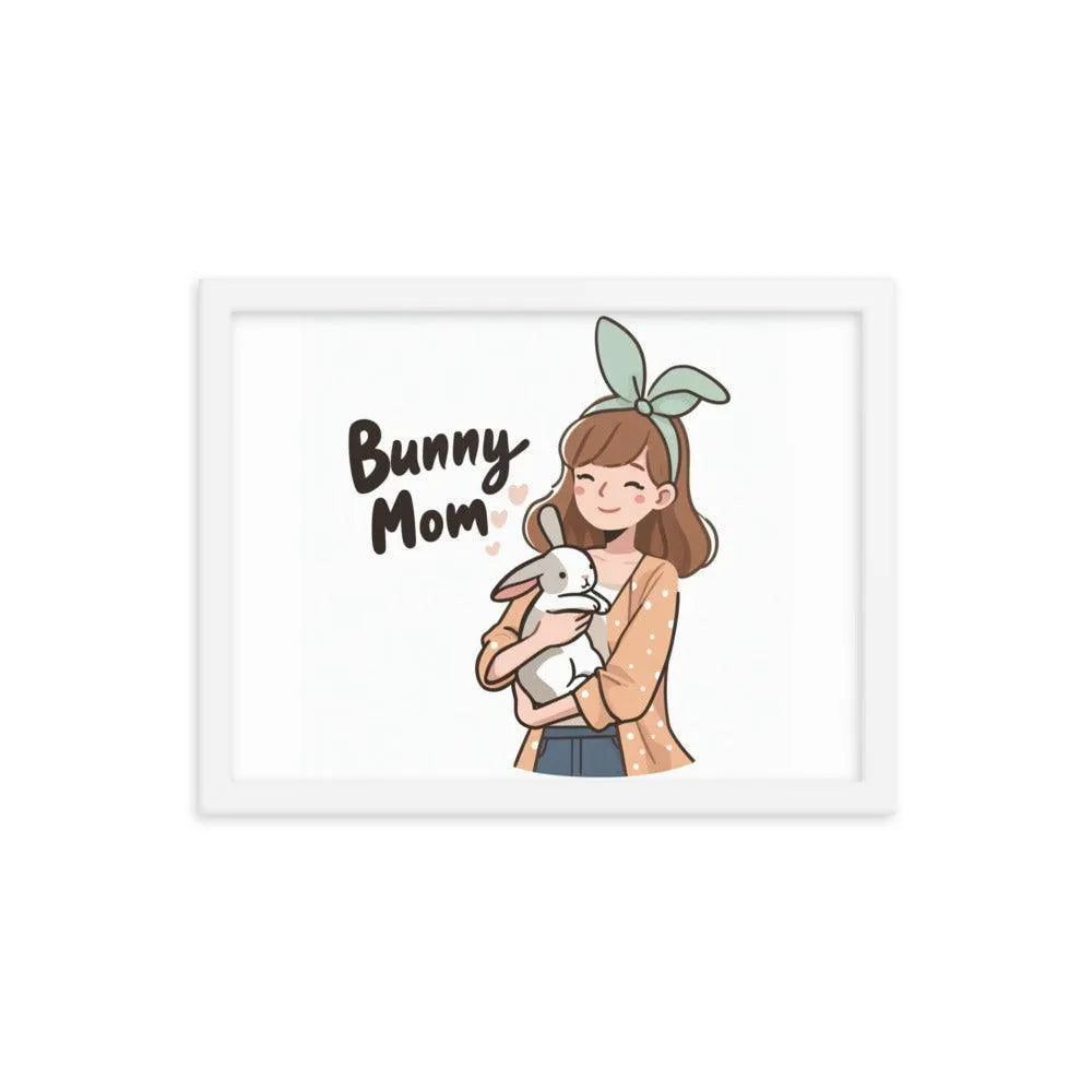 Bunny Rabbit Mom Framed Poster - Oh Posters