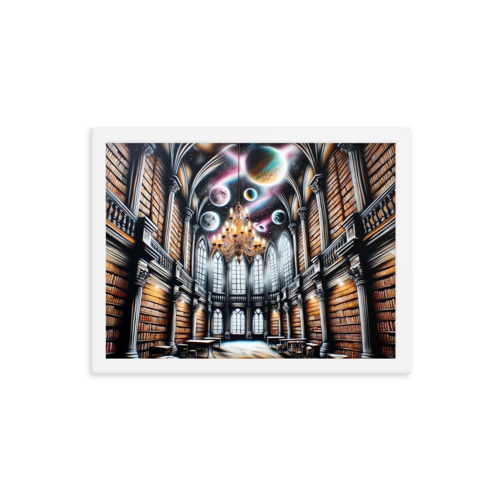 Cosmic Library Graffiti Spray Paint Art Framed Poster - Oh Posters