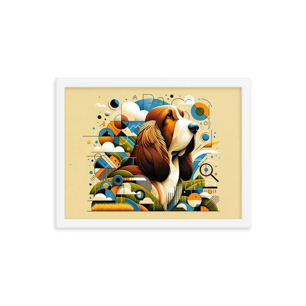 Creative Fusion Basset Griffon Vendeen Unique Art Framed Poster - Oh Posters