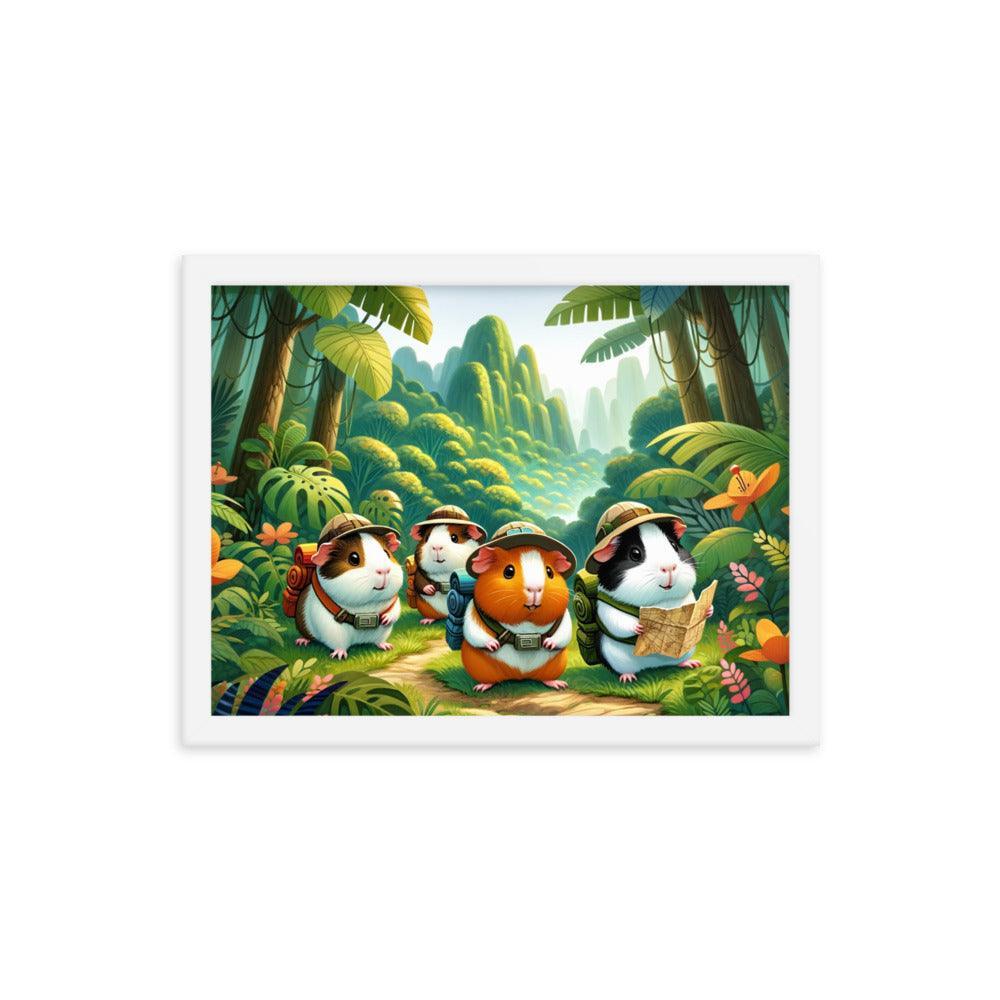 Guinea Pig Adventurers Jungle Exploration Framed Poster - Oh Posters