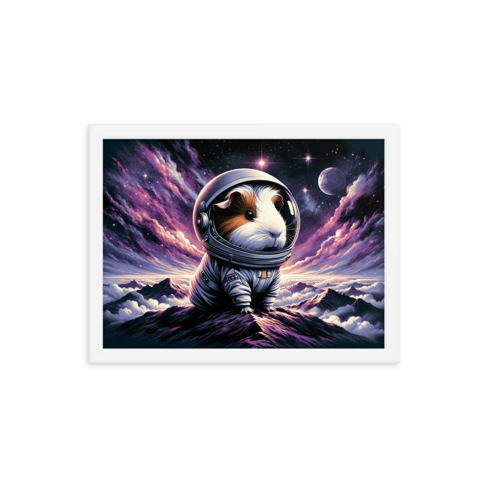 Guinea Pig Astronaut Cosmic Adventure Art Framed Poster - Oh Posters