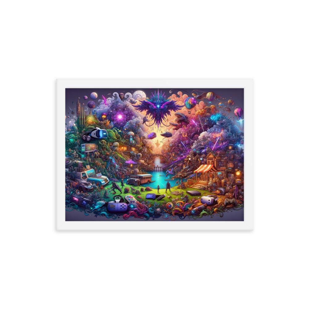 Fantasy Gaming World Epic Adventure Digital Art Framed Poster - Oh Posters