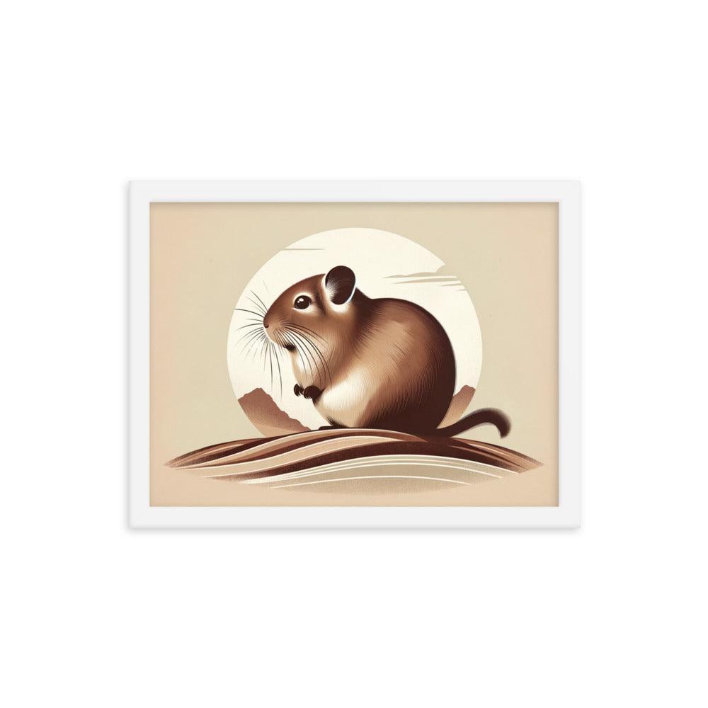 Degu Sand Dunes Simplistic Art Framed Poster - Oh Posters