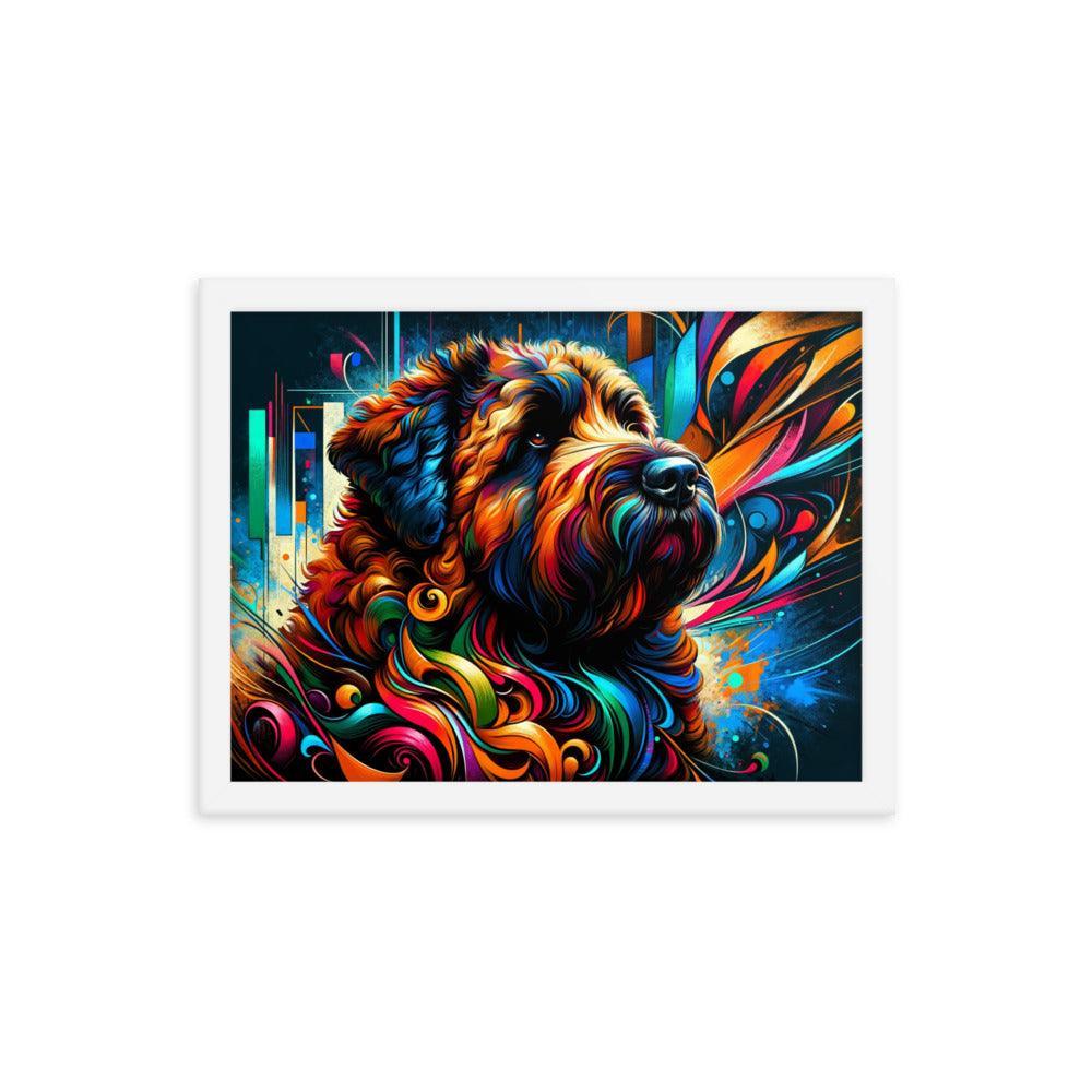 Bouvier des Flandres Vivid Whirlpool Art Framed Poster - Oh Posters