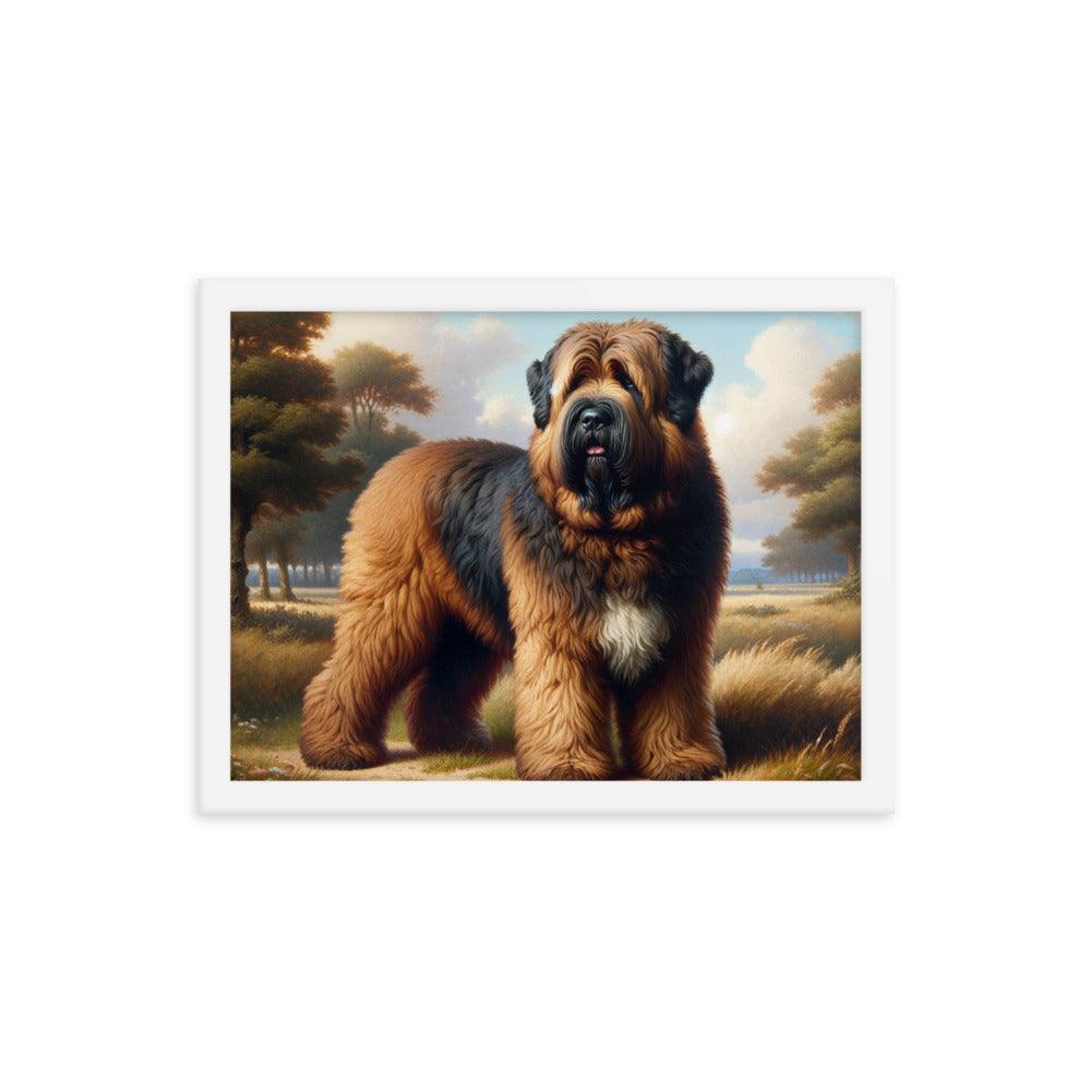 Bouvier Des Flandres Majestic Landscape Painting Framed Poster - Oh Posters