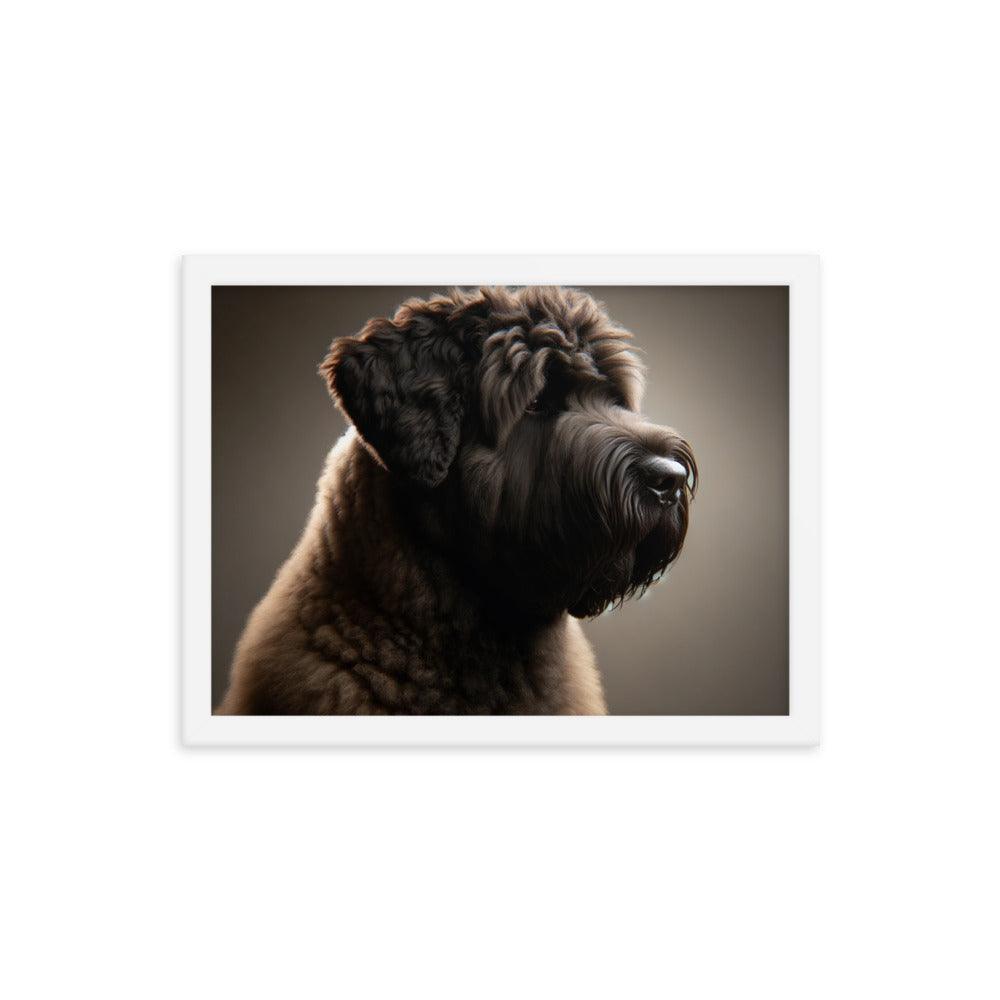 Bouvier Des Flandres Dog Portrait Elegant Framed Poster - Oh Posters