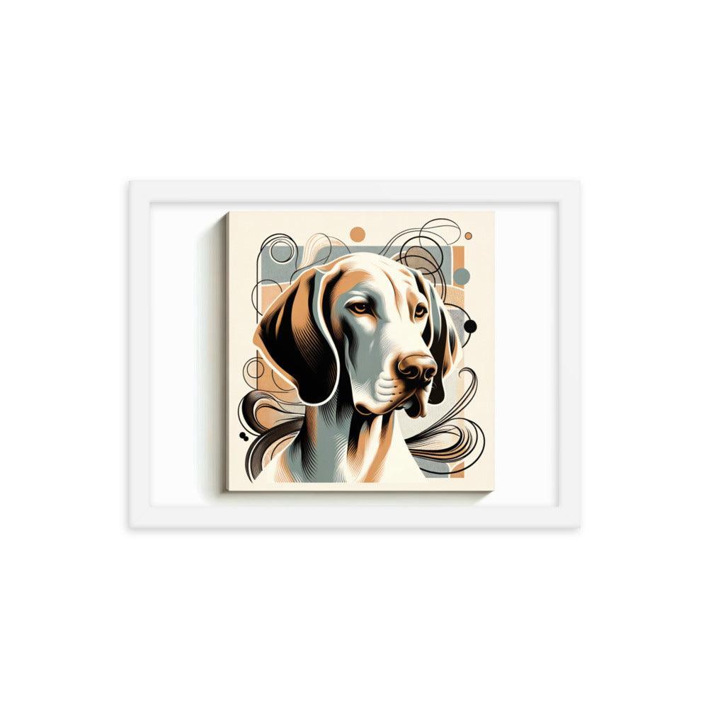 Chic Bracco Italiano Art Deco Inspired Design Framed Poster - Oh Posters