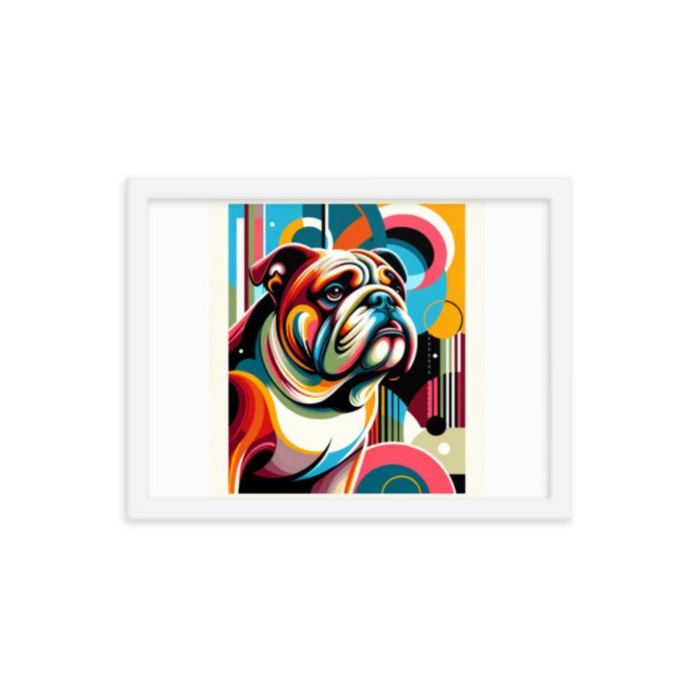 English Bulldog Retro Pop Art Style Framed Poster - Oh Posters